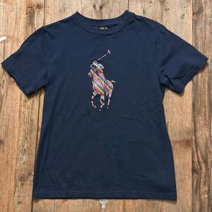 Polo Ralph Lauren Big Boys Short-Sleeve Striped Big Pony Polo Player Tee